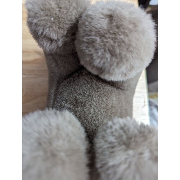 90s 24K Polar Puff Special Effects 8" gray stuffed elephant trunk up good luck - Picture 6 of 6